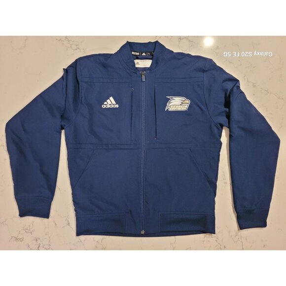 GEORGIA SOUTHERN UNIVERSITY GSU EAGLES Volleyball ADIDAS JACKET TOP BLUE SIZE S - Picture 1 of 12
